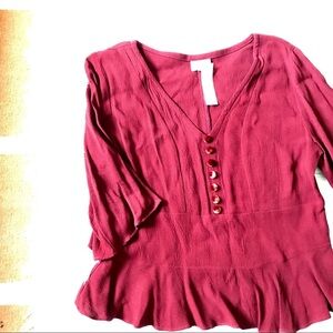 NWT Niche Nilgun Derman peplum top